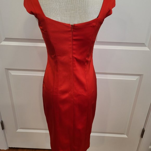 BNWT David Meister Red Cocktail Dress, Size 2 - Picture 7 of 10